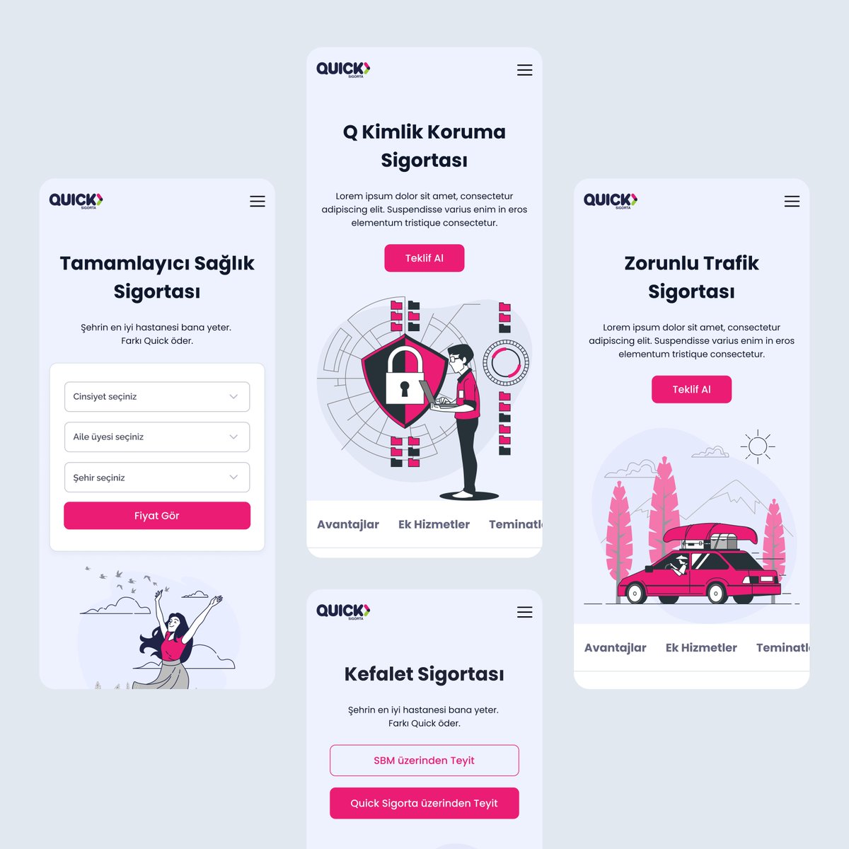 jeffromi_studio's tweet photo. 💼 Seamless UX for Quick Sigorta
We redesigned the entire web &amp; mobile experience to make insurance easy for users: 
🔹 A welcoming homepage introducing offerings
🔹 Clear product landing pages with key details upfront
🔹 Optimized search &amp; navigation

#ProductDesign #InsuranceUX https://t.co/Lhfgqck8hM