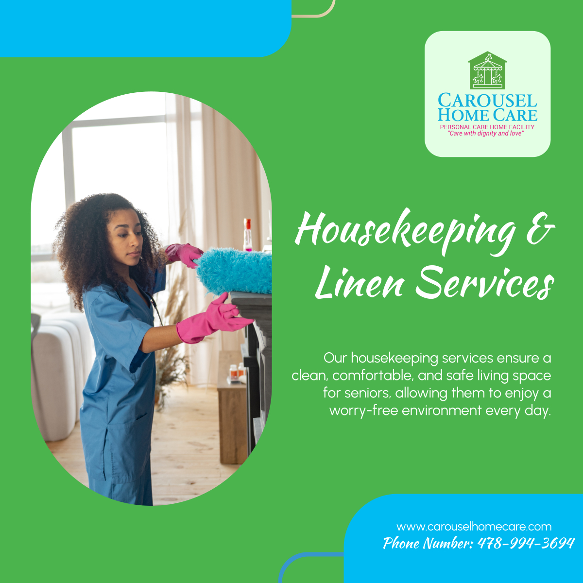 carouselhc's tweet image. A tidy space brings peace of mind! Our housekeeping services keep homes fresh and comfortable for seniors. Contact us to learn more!

#ForsythGA #AssistedLiving #CleanLiving