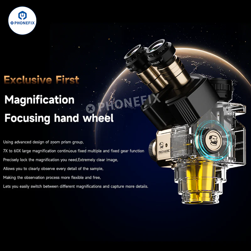 phonefix2454's tweet image. 7 - 60X continuous zoom microscope, accurately locate welding positions, check solder status. It can also fully check components and circuits! 🔌

#Mobilephonerepairtool #Trinocularmicroscope #Microscope #Motherboardrepair #Solderingassistance #Electronicwelding