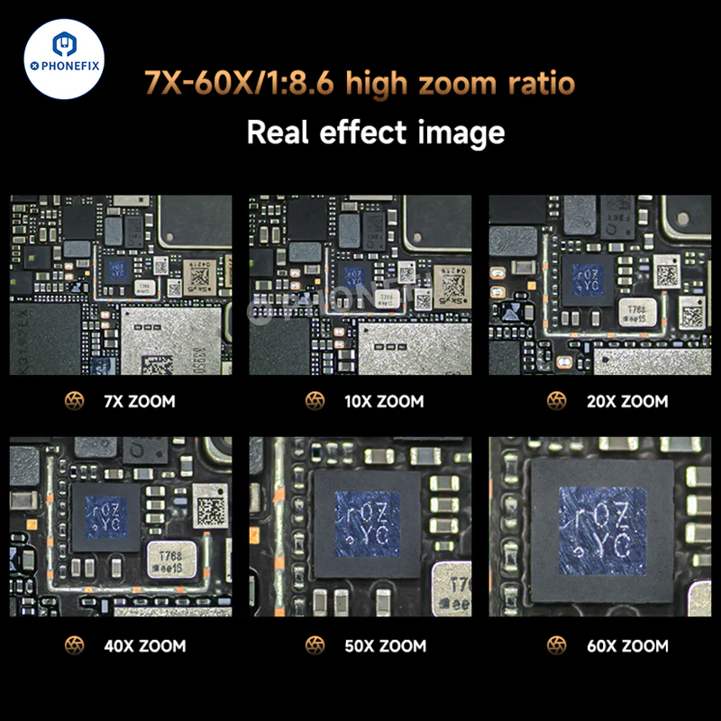 phonefix2454's tweet image. 7 - 60X continuous zoom microscope, accurately locate welding positions, check solder status. It can also fully check components and circuits! 🔌

#Mobilephonerepairtool #Trinocularmicroscope #Microscope #Motherboardrepair #Solderingassistance #Electronicwelding