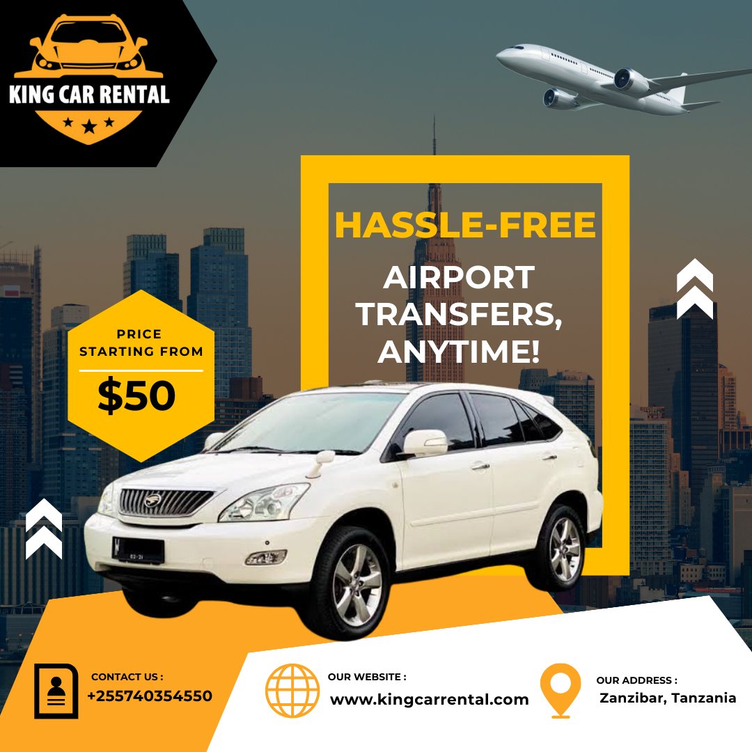 KingCarrentalzn's tweet image. Hassle-Free Airport Transfers, Anytime!

Visit us Today kingcarrental.com

#HassleFreeTransfers #AirportTransferService #KingCarRental #TravelWithEase #ReliableTransport #AirportDropOff #ComfortableRides #TransportationMadeEasy