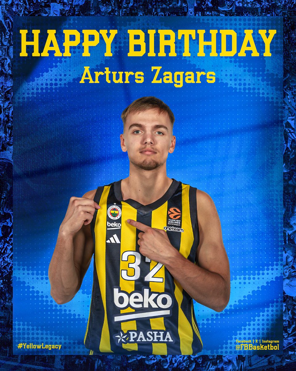 Bugün oyuncumuz Arturs Zagars’ın doğum günü. Happy birthday Arturs! 🎉