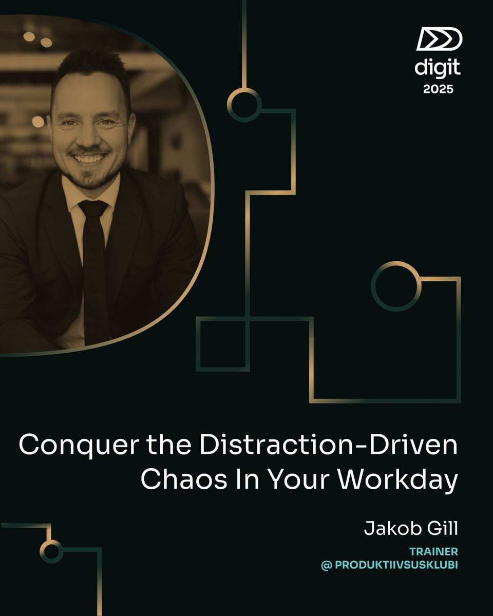 WORKSHOP @ Digit 2025 ✍️

“Conquer the Distraction-Driven Chaos In Your Workday” by Jakob Gill, Trainer @ Produktiivsusklubi

Read more about the upcoming workshops 👉 digit.dev/workshops/

#digitconf