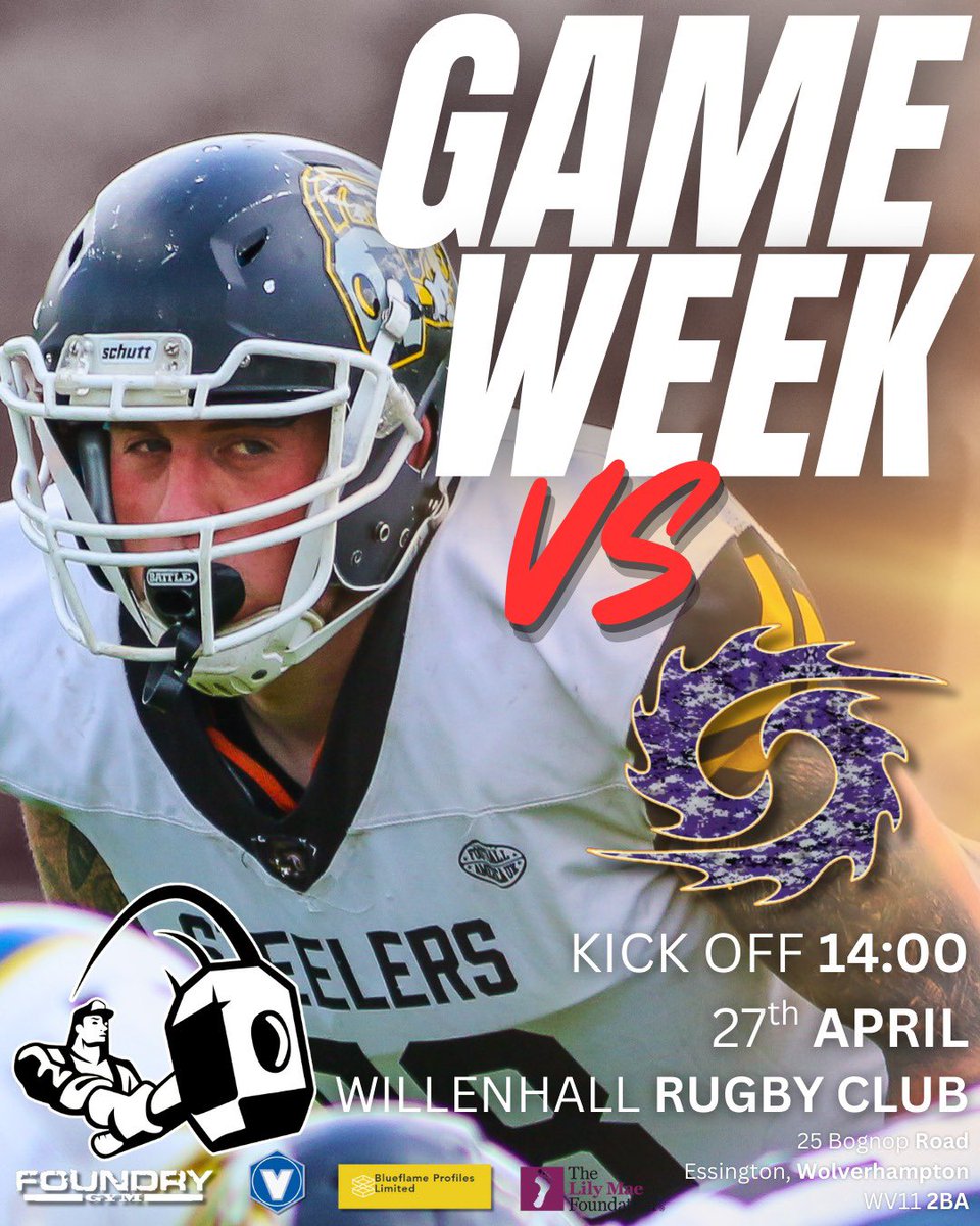 GAMEWEEK: Our second game of the season and our second home game vs Shropshire Revolution is this Sunday. Come down and enjoy the action as the Steelers look to go 2-0 on the season.

📍 25 Bognop Road, WV11 2BA