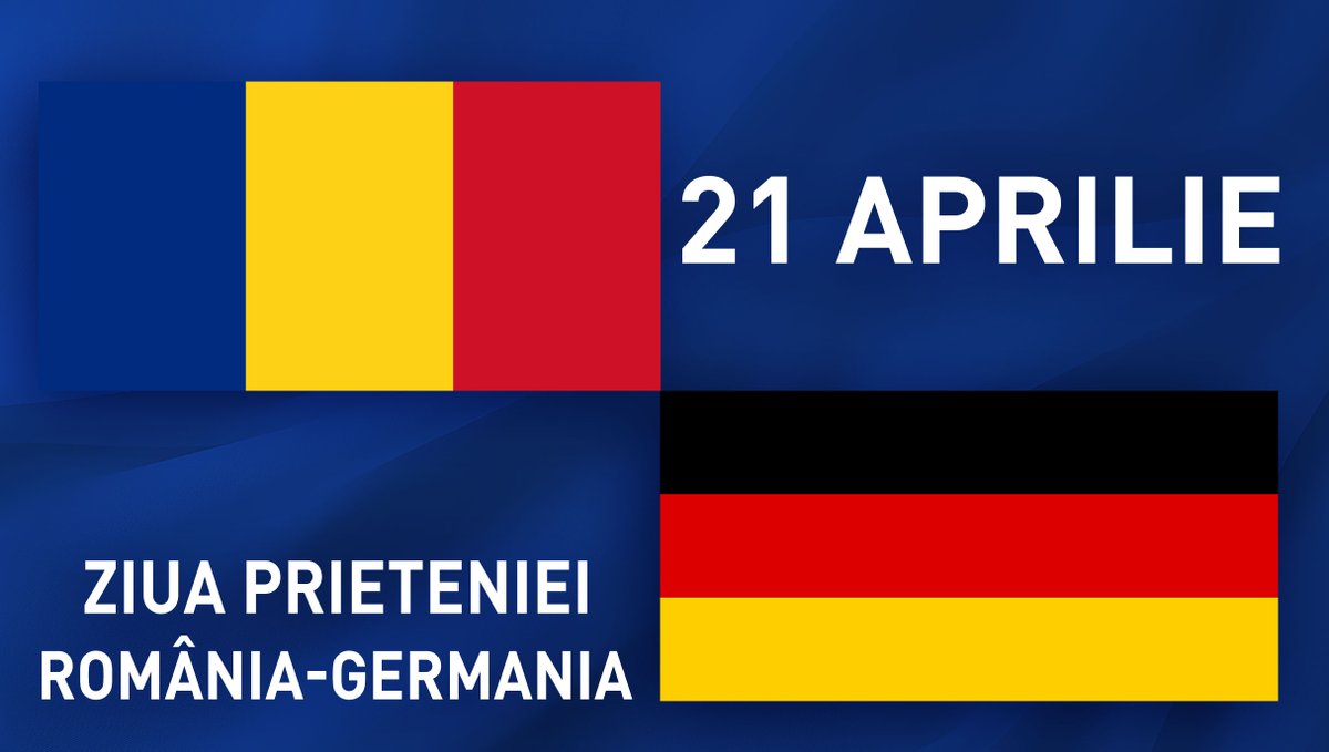 🇷🇴🤝🇩🇪𝟐𝟏. 𝐀𝐩𝐫𝐢𝐥 – 𝐓𝐚𝐠 𝐝𝐞𝐫 𝐅𝐫𝐞𝐮𝐧𝐝𝐬𝐜𝐡𝐚𝐟𝐭 𝐳𝐰𝐢𝐬𝐜𝐡𝐞𝐧 𝐑𝐮𝐦𝐚̈𝐧𝐢𝐞𝐧 𝐮𝐧𝐝 𝐝𝐞𝐫 𝐁𝐮𝐧𝐝𝐞𝐬𝐫𝐞𝐩𝐮𝐛𝐥𝐢𝐤 𝐃𝐞𝐮𝐭𝐬𝐜𝐡𝐥𝐚𝐧𝐝 
🇷🇴🤝🇩🇪 April 21st - Friendship Day between Romania and Germany. For official statements ⤵️
berlin.mae.ro/de/local-news/…