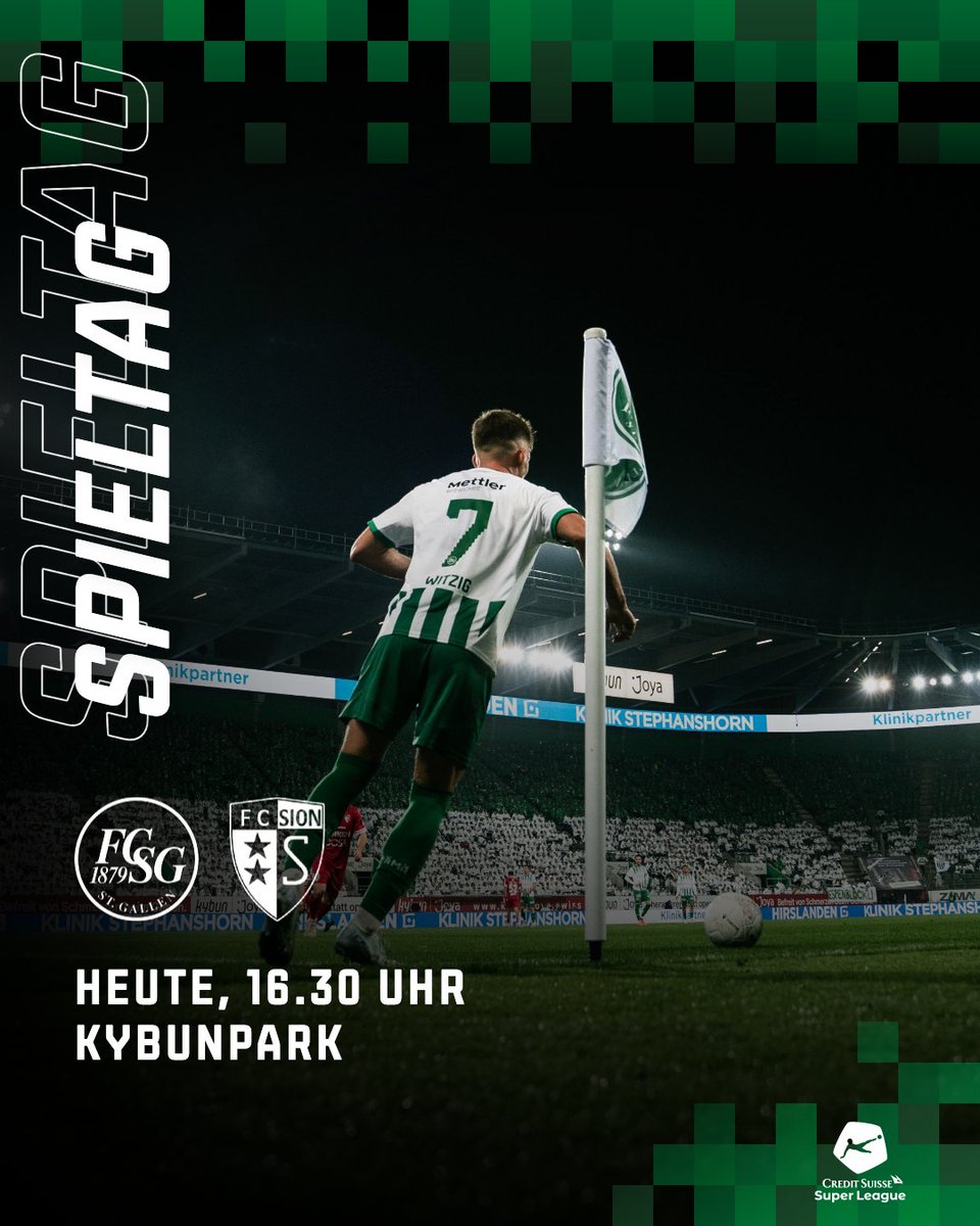 FCSG_1879's tweet photo. 𝐀𝐥𝐥-𝐢𝐧 𝐢𝐦 𝐇𝐞𝐢𝐦𝐬𝐩𝐢𝐞𝐥 ⚔️
🆚 FC Sion
🕔 16.30 Uhr
📻 https://t.co/MVXMALClRw

#FCSG #GrüewissImHerz #FCSGSIO https://t.co/Zmj1iluqnn