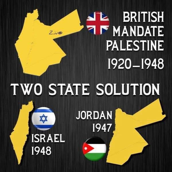 Never forget we've already had a two state solution twice 
Gaza and Jordan