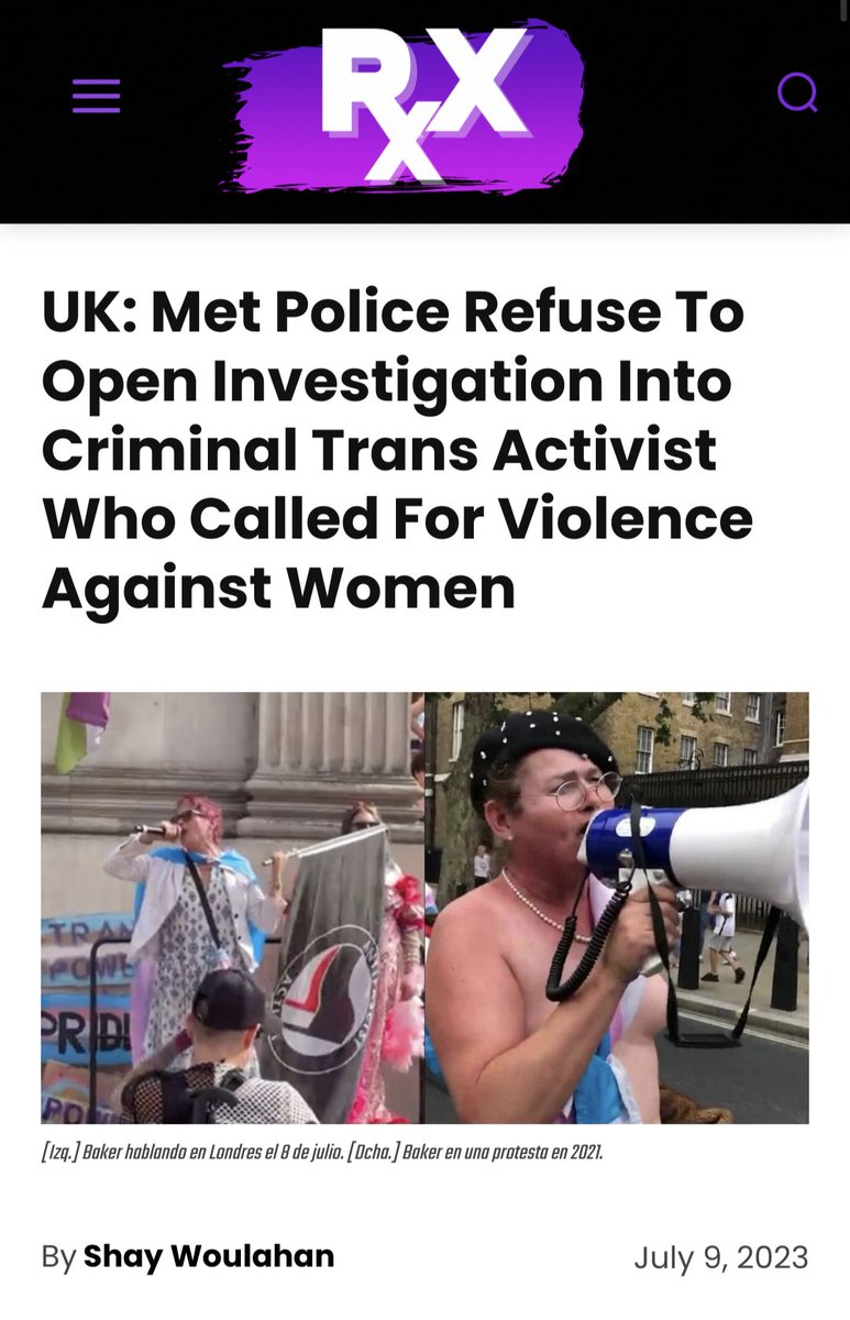 <a href="/KemiBadenoch/">Kemi Badenoch</a> The person responsible for the "Kill JK Rowling" sign is convicted kidnapper and attempted murderer Sarah Jane Baker, born Alan Baker. 

x.com/WomenReadWomen…