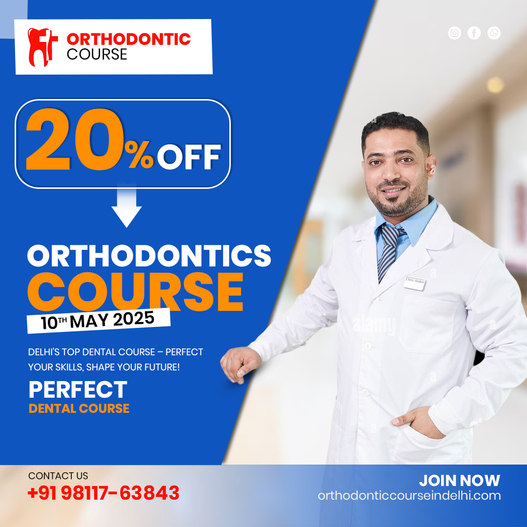 Orthodontic2024's tweet image. 🎉 20% OFF on Orthodontic Course! 🦷
🔥 Led by Dr. Kapil Saroha
📍 Near Rohini West Metro, Delhi

✅ Hands-on Training
✅ Advanced Techniques
✅ Industry Certification
✅ Lifetime Support
📞 Call: +91 98117-63843

👉 Upskill &amp;amp; specialize in Ortho today!
#OrthodonticsCourse