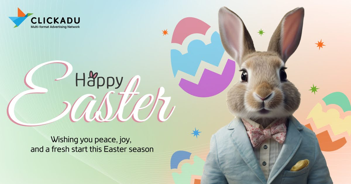 🐣 Happy Easter from Clickadu! 🌸

Thanks for growing with us, testing boldly, and pushing us to be better every day.

Wishing you a joyful Easter filled with peace, energy, and maybe a few sweet surprises along the way! 🐰💛