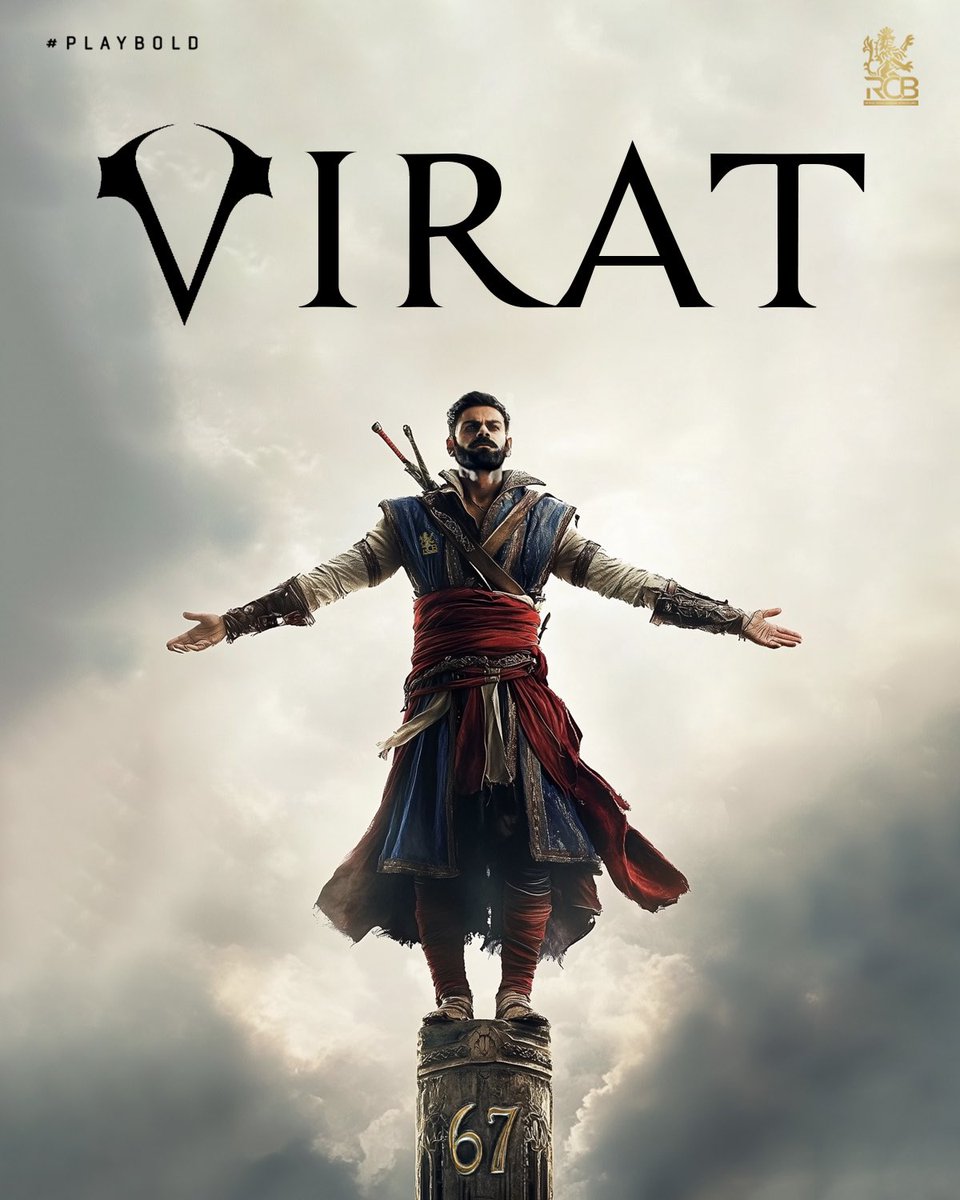 RCBTweets's tweet photo. Virat Kohli: 𝐓𝐡𝐞 𝐀𝐬𝐬𝐚𝐬𝐬𝐢𝐧 𝐨𝐟 𝐑𝐞𝐜𝐨𝐫𝐝𝐬 ⚔️🥶

No legacy is earned in silence.
The Creed runs deep. That's the Chase Master's repertoire. 👊🔥 https://t.co/7JAH1BsZO7