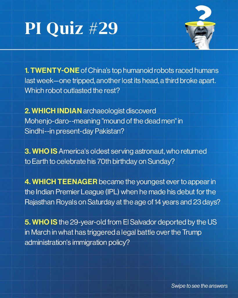 _PressInsider_'s tweet image. #PIQuiz | You think you know it all? Then let’s test your global IQ

Swipe to see the answers and share your insights in the comment section below

#globalnews #GlobalIQ #internationalnews #news #iqtest #generalknowledge #pressinsider #indiasglobalvoice