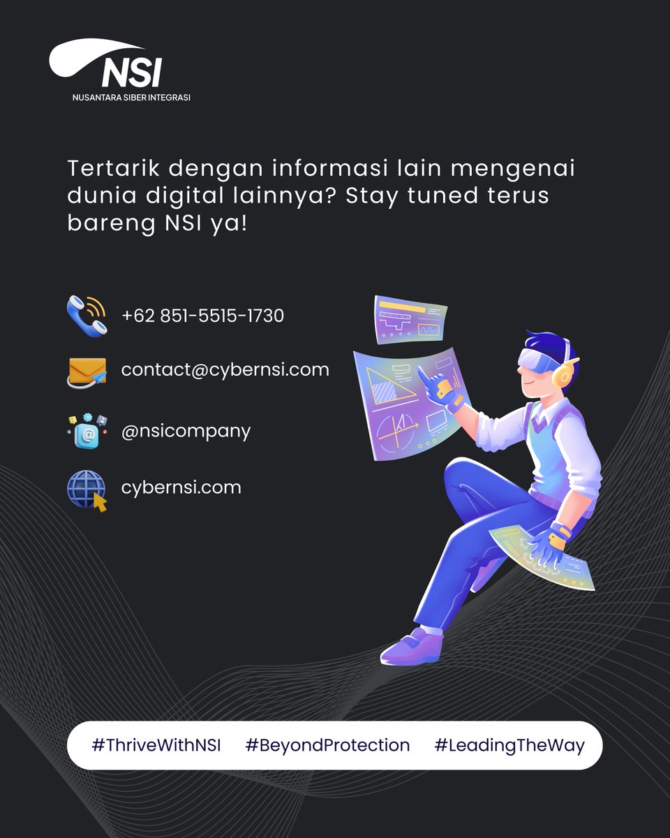 nsicompany's tweet image. 🔐 Proteksi diri sekarang juga!
Info lengkap: cybernsi.com
#BeyondProtection #CyberSecurity