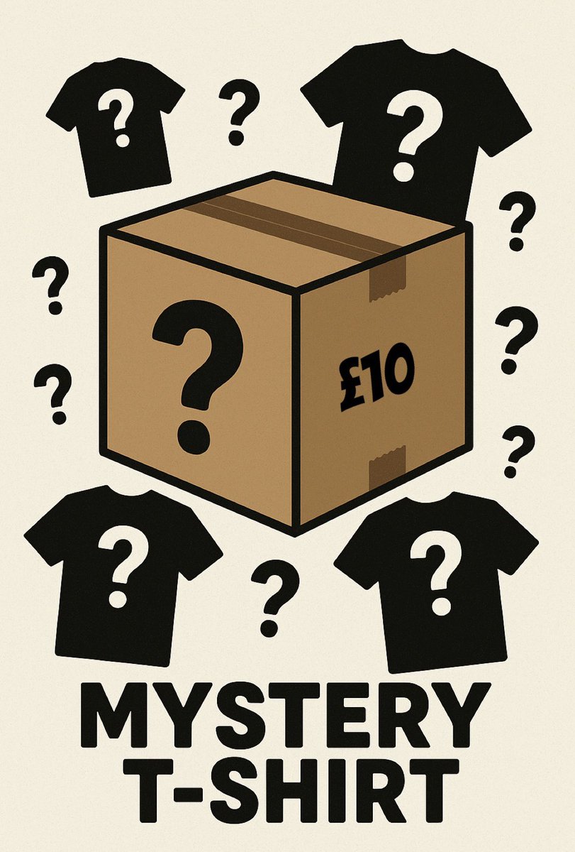 Mystery T-Shirts – Just £10 + P&amp;P!
Feeling lucky? Grab a mystery T-shirt and you could receive any of our designs at a fraction of the usual price.
It’s all part of the fun, trust the process, enjoy the surprise, and take advantage of this special offer while it lasts!

Msg us