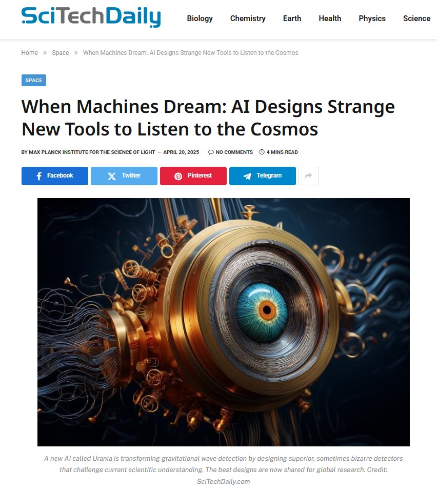 German researchers say AI has designed tools humans don't yet understand for detecting gravitational waves, that may be up to ten times better than existing human-designed detectors.

Yeah, we are in for a wilde ride.