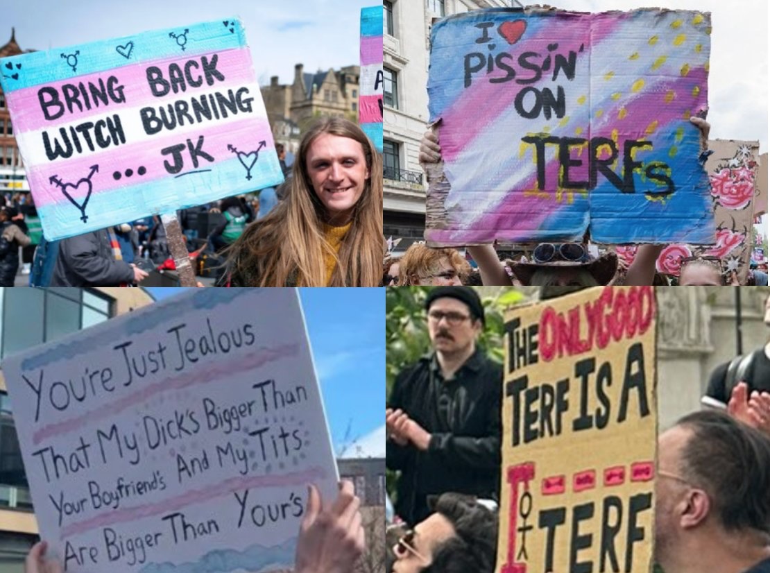 RichardDawkins's tweet image. Aggressively dominant male mammals typically urinate to scent-mark their territory.
“I’ll piss where I like." "I❤️pissin' on TERFs."
They think they’re women. But can you imagine a better walking, talking, reeking advertisement for toxic masculinity? #SexMatters