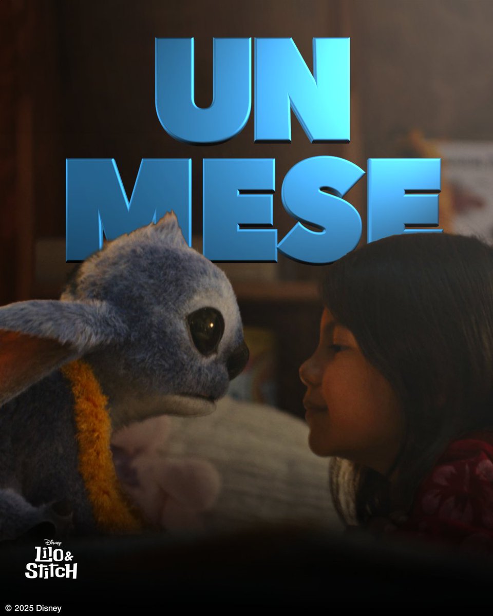 Il countdown ha inizio: manca solo UN MESE all'arrivo di Stitch! 
Lilo &amp; Stitch, sarà al cinema dal 21 Maggio. #LiloEStitch
