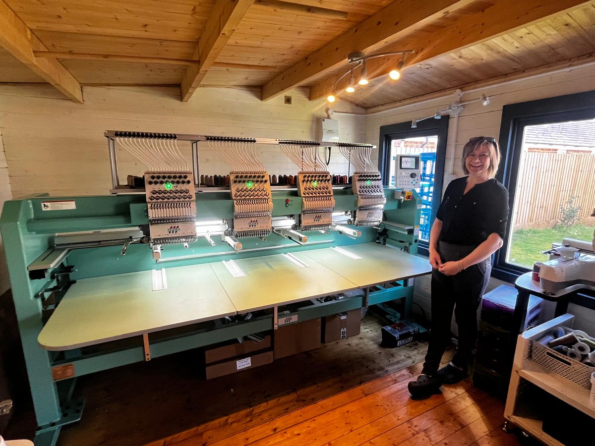 Many Thanks to Emma who recently took delivery of  a Tajima TFMX 1504 from us. Another win for Tajima! We hope you have lots of fun with your new machine Emma. 
#tajimaembroiderymachines #ajsembroideryservices