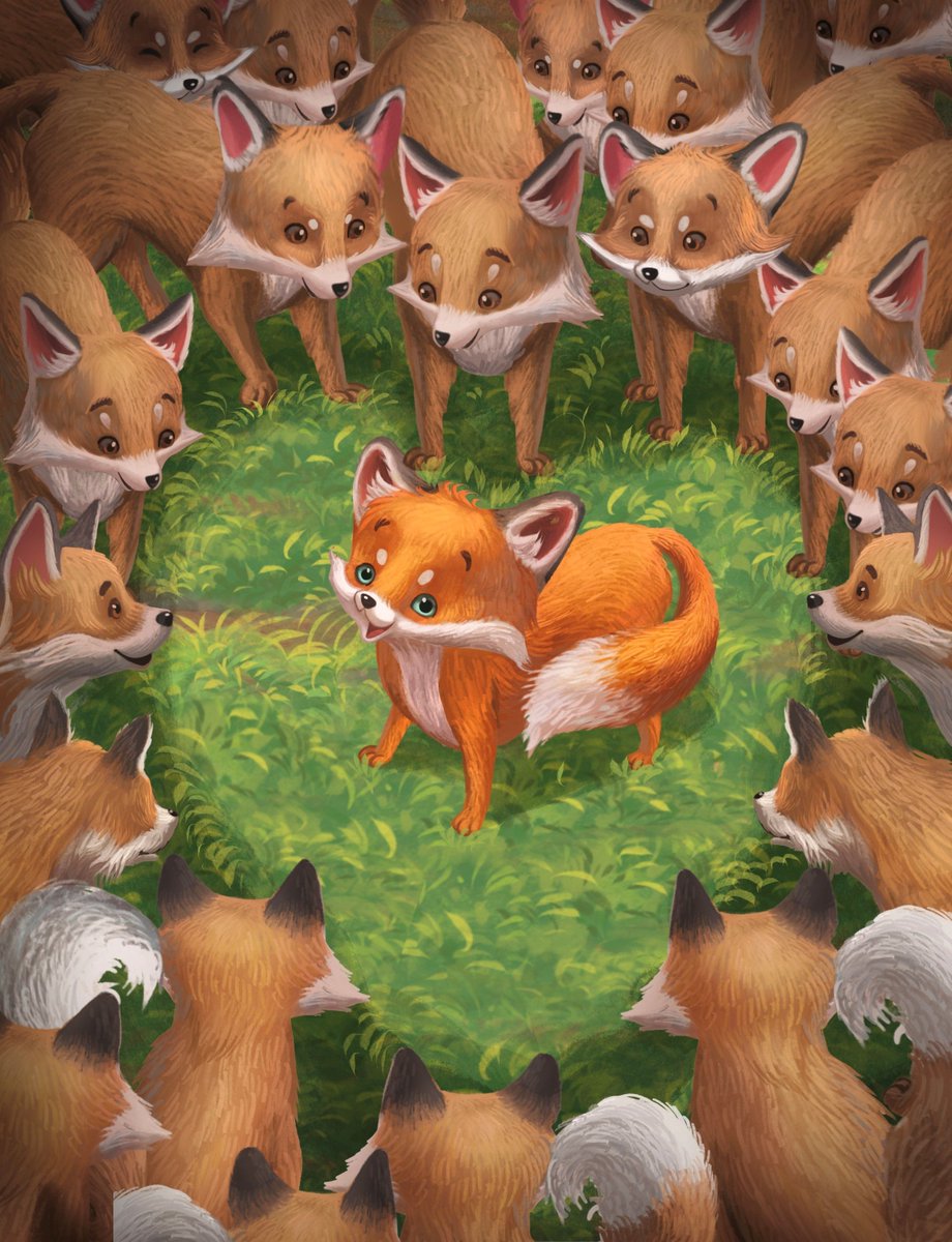 An illustrated #FoxOfTheDay , by Mousam Banerjee for ' Little Red Fox and his Fluffy Ginger Locks ' - thank you Mousam !