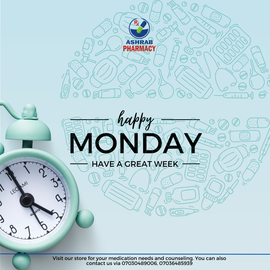 ashrabpharmacy's tweet photo. It’s a new week, full of opportunities to prioritize your health! We’re here to support you with top-quality healthcare products and personalized advice. Start the week strong by taking care of yourself and your loved ones.

Let’s make this week a healthy and happy one! https://t.co/iZnrf98a3w