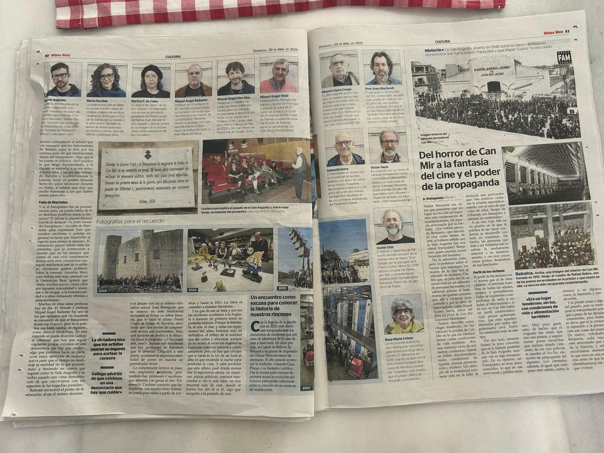 Adrián (@azurparkour) on Twitter photo Ayer salió este reportaje en el que <a href="/claraferrer3/">Clara Ferrer</a> y yo invitamos a escritores a conocer de primera mano la algo oscura historia de lo que es la Augusta (extrapolable a toda la isla)
Represión, persecución y censura
Un aperitivo para celebrar la creación libre de cara a Sant Jordi Ayer salió este reportaje en el que <a href="/claraferrer3/">Clara Ferrer</a> y yo invitamos a escritores a conocer de primera mano la algo oscura historia de lo que es la Augusta (extrapolable a toda la isla)
Represión, persecución y censura
Un aperitivo para celebrar la creación libre de cara a Sant Jordi