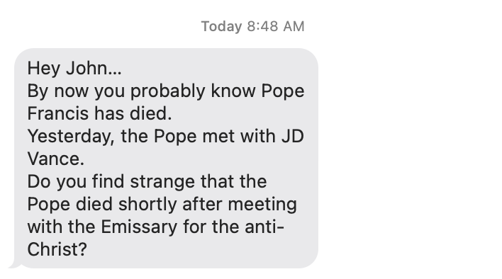 my boomer uncle texts this morning: