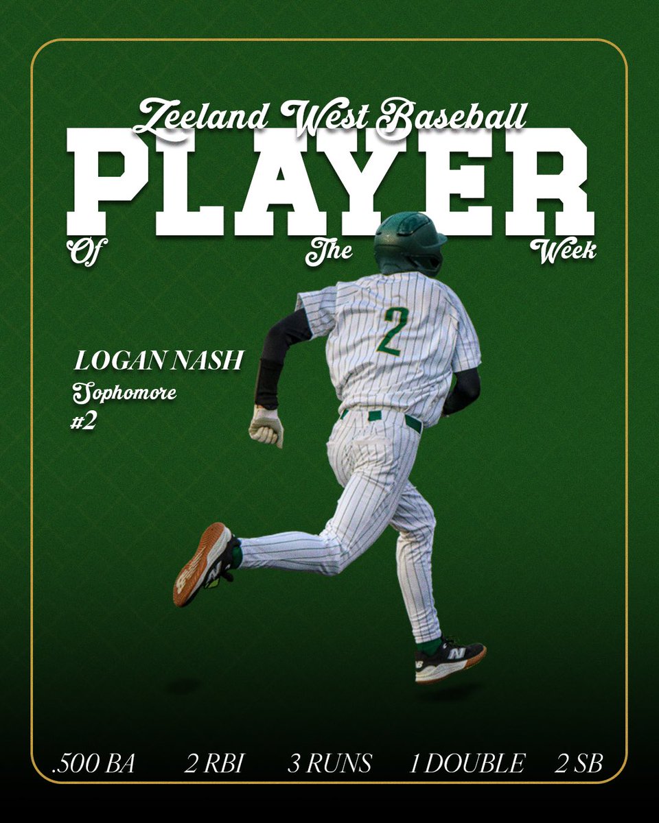 Last week’s Player of the Week from our series against Hamilton. The rookie put up an impressive average of .500 in his first varsity conference series. #Go Dux #FAST