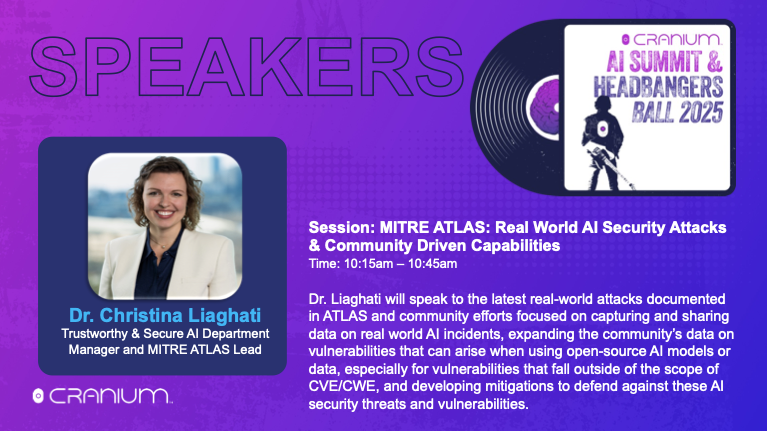 Cranium.ai (@craniumai) on Twitter photo This is a session you will not want to miss - join us at our <a href="/CraniumAi/">Cranium.ai</a> Summit & Headbangers Ball on May 15 - Register Today: hubs.li/Q03j2PMr0
#LiveEvents #AISecurity #AIGovernance #AIForGood This is a session you will not want to miss - join us at our <a href="/CraniumAi/">Cranium.ai</a> Summit & Headbangers Ball on May 15 - Register Today: hubs.li/Q03j2PMr0
#LiveEvents #AISecurity #AIGovernance #AIForGood
