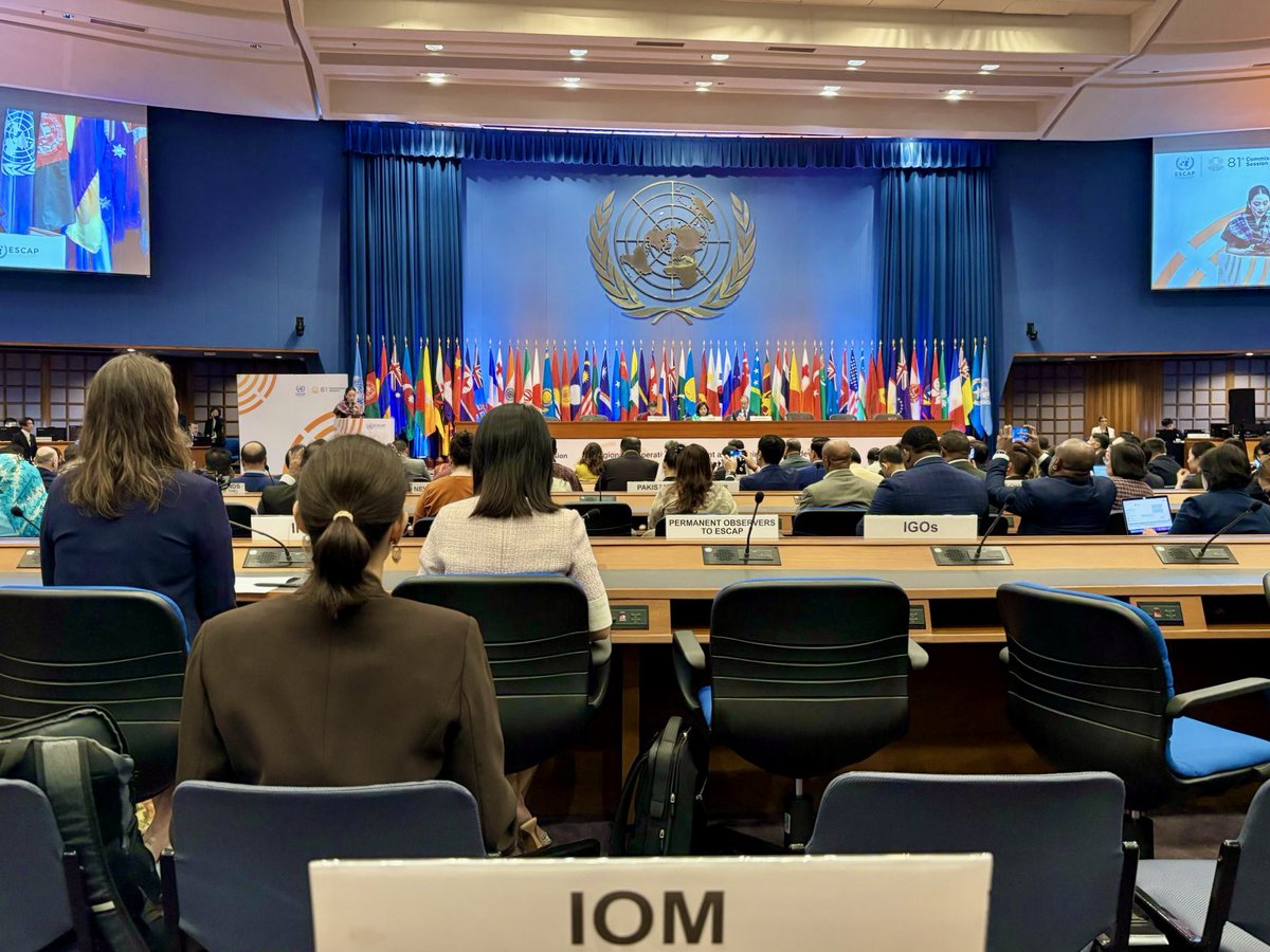 iori_IOM's tweet image. Honoured to deliver #IOM’s statement at @UNESCAP 81st Session today.
#Migration and #urbanization are shaping #Asia-#Pacific.
To achieve #SDGs, cities must plan for inclusion, access &amp;amp; resilience for all—including #migrants.

#MigrationMatters
#LeaveNoOneBehind
#UNHABITAT #SDG11