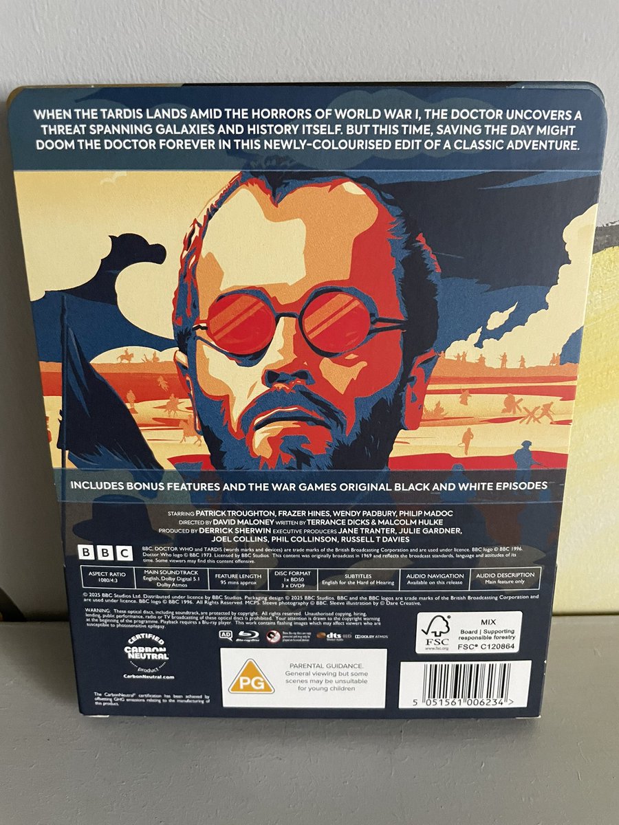 GF97Youtuber's tweet image. 💥💥💥 THE WAR GAMES IN COLOUR STEELBOOK 💥💥💥

#DoctorWho #PatrickTroughton #2ndDoctor #Jamie #Zoe #WarChief