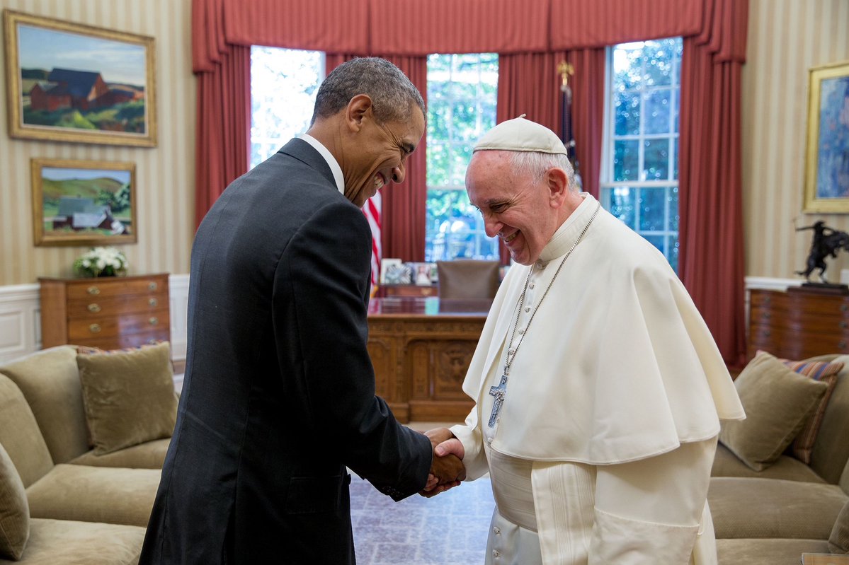 BarackObama's tweet image. Pope Francis was the rare leader who made us want to be better people. In his humility and his gestures at once simple and profound – embracing the sick, ministering to the homeless, washing the feet of young prisoners – he shook us out of our complacency and reminded us that we…