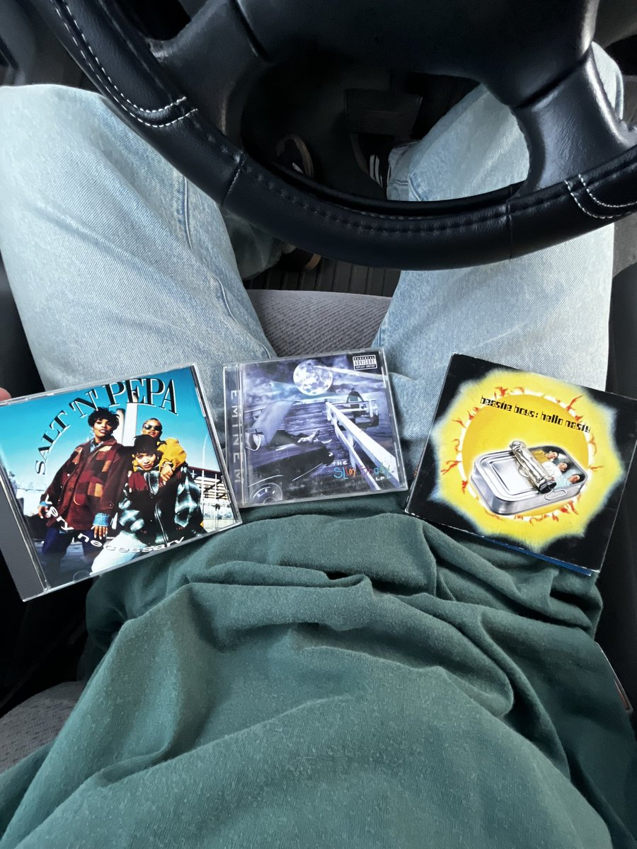 Picked up some golden CDs this weekend at Omega Music in Dayton 📀🎶 #music #saltnpepa #beastieboys #slimshady #omega