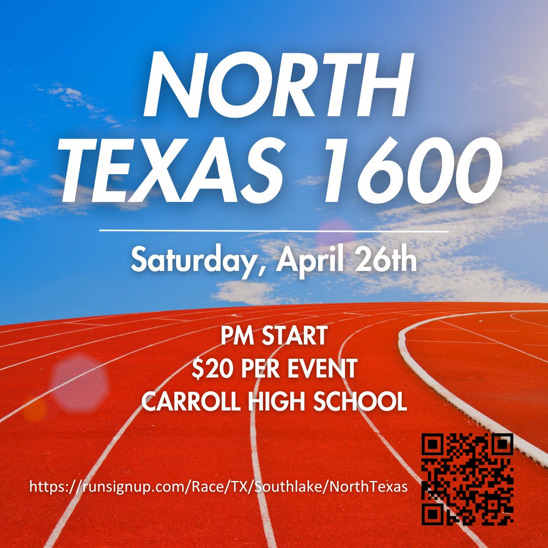 North Texas 1600 registration closes Wednesday at 5:00pm