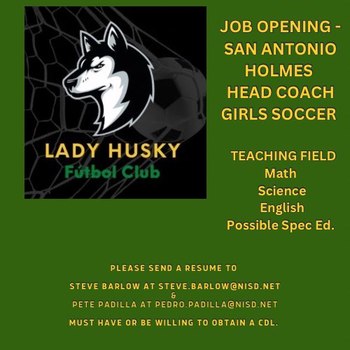 CoachPadilla (@coachppadilla) on Twitter photo San Antonio Holmes High School -Head Girls Soccer Opening <a href="/NISDHolmes/">NISD Holmes</a> <a href="/NISD_Athletics/">NISD_Athletics</a> <a href="/tascosoccer/">TASCO</a> San Antonio Holmes High School -Head Girls Soccer Opening <a href="/NISDHolmes/">NISD Holmes</a> <a href="/NISD_Athletics/">NISD_Athletics</a> <a href="/tascosoccer/">TASCO</a>