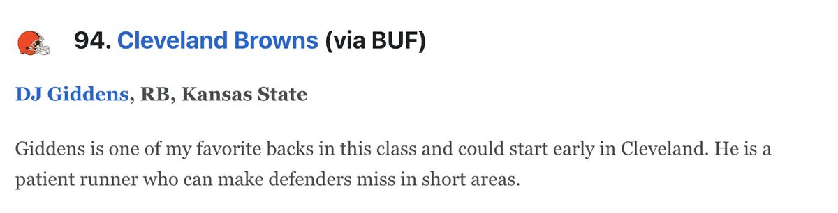 ESPNCleveland's tweet photo. The Browns first four picks in @Jordan_Reid's latest NFL Mock Draft. 

Thoughts? https://t.co/vAw0Au60BV