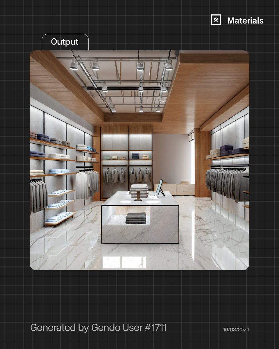 ✂️ Swap fabrics, test new flooring, or introduce unexpected materials—all in seconds. Just effortless iteration at your fingertips.

Try it for free today at bit.ly/41KPzoP

#GendoAI #AIforDesign #MaterialExploration #DesignInnovation #ArchitecturalVisualisation