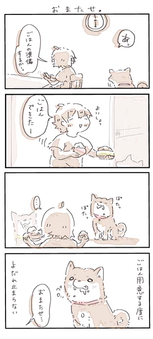 #4コマ漫画 #柴犬
おまたせ 