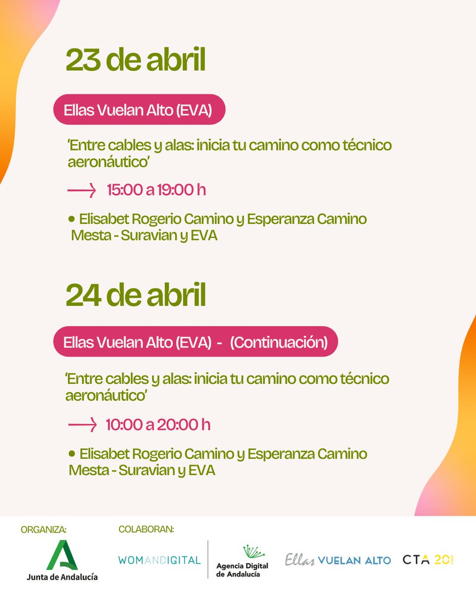 IAMJunta's tweet photo. 📍 Participamos junto a @IAJuventud en la Feria de la Ciencia 2025
Del 22 al 24 de abril, te esperamos en FIBES Sevilla, en un espacio dedicado a acercar la ciencia, la tecnología y la innovación con perspectiva de género 💡.
📰 Más Información https://t.co/8px7nvZqM9 https://t.co/ZWJU3pH09g
