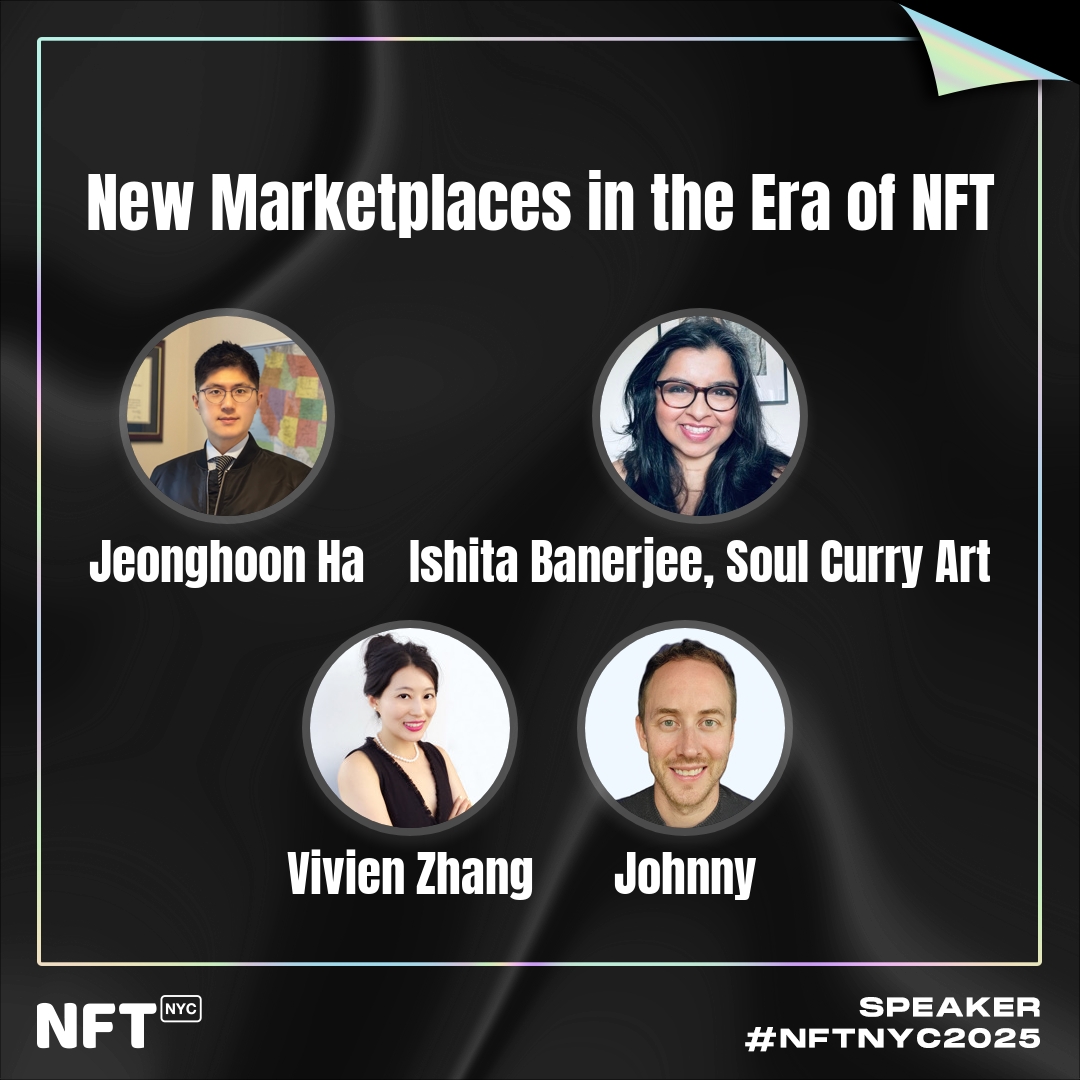 NFT.NYC (@nft_nyc) on Twitter photo What happens when an artist, a dev, and a lawyer walk into Web3?
A bold new vision for marketplaces.
@Soulcurryart, <a href="/VivienZhang18/">Vivien Zhang</a>, <a href="/ValleyEcosystem/">Valley - Web3 Arcade Cabinets</a>, and <a href="/halawpllc/">Jeonghoon Ha</a> share how NFTs are powering resale platforms, Web3 arcade cabinets, and global art markets—while staying legally What happens when an artist, a dev, and a lawyer walk into Web3?
A bold new vision for marketplaces.
@Soulcurryart, <a href="/VivienZhang18/">Vivien Zhang</a>, <a href="/ValleyEcosystem/">Valley - Web3 Arcade Cabinets</a>, and <a href="/halawpllc/">Jeonghoon Ha</a> share how NFTs are powering resale platforms, Web3 arcade cabinets, and global art markets—while staying legally