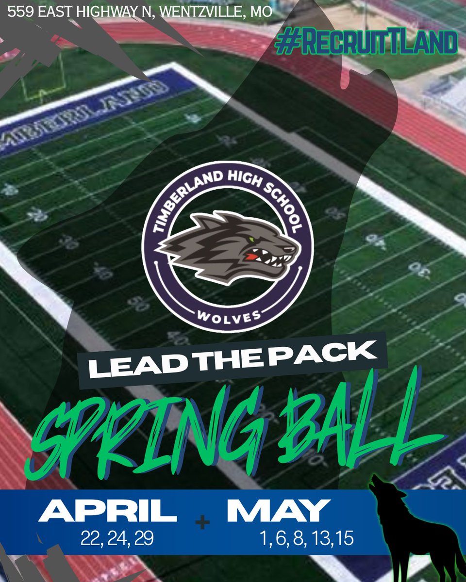FootballTHS's tweet image. Spring Ball: Tues/Thurs Morning Practices #LeadThePack #RecruitTLand🐺