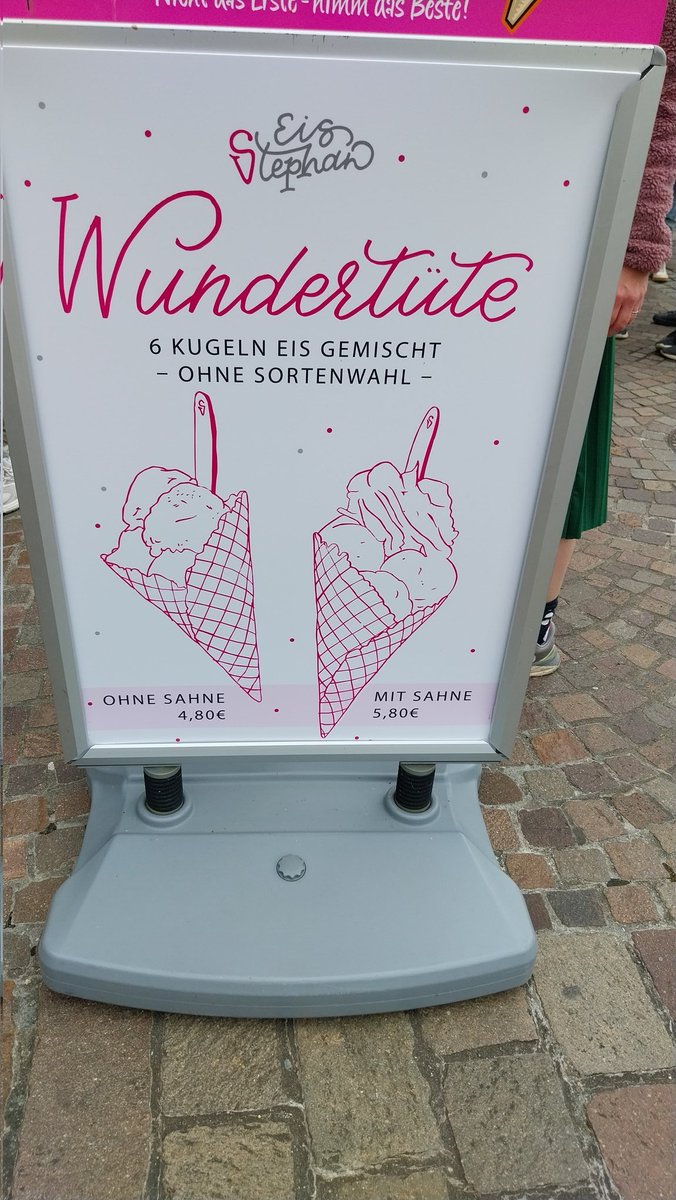 Das Eis ist teuer geworden.