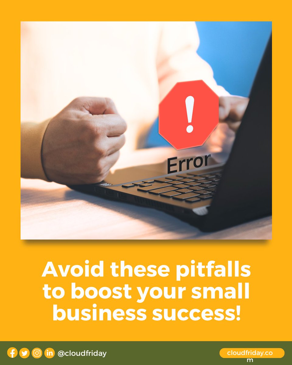 cloudfridayllc's tweet photo. Are you navigating the exciting yet challenging world of small business ownership? 

Steer clear of these 7 common mistakes that could be holding your business back from reaching its full potential!

👉 https://t.co/6stXYIWxm9 https://t.co/WKXT1syExZ