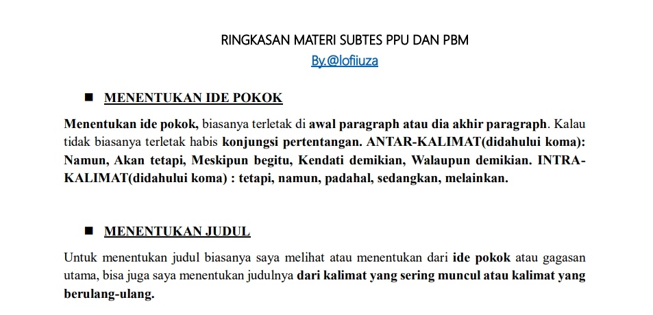🚨H-2 UTBK—

Tips and Trick menjawab PPU &amp; PBM ‼️

✨🕊️ semangat semuanya untuk pejuang UTBK! semoga dipermudahkan dalam menjawab soalnya, semoga kita diluluskan di pilihan yang di inginkan ya! 🤗🤍 see u di kampus impian masing-masing guys!🫂‼️