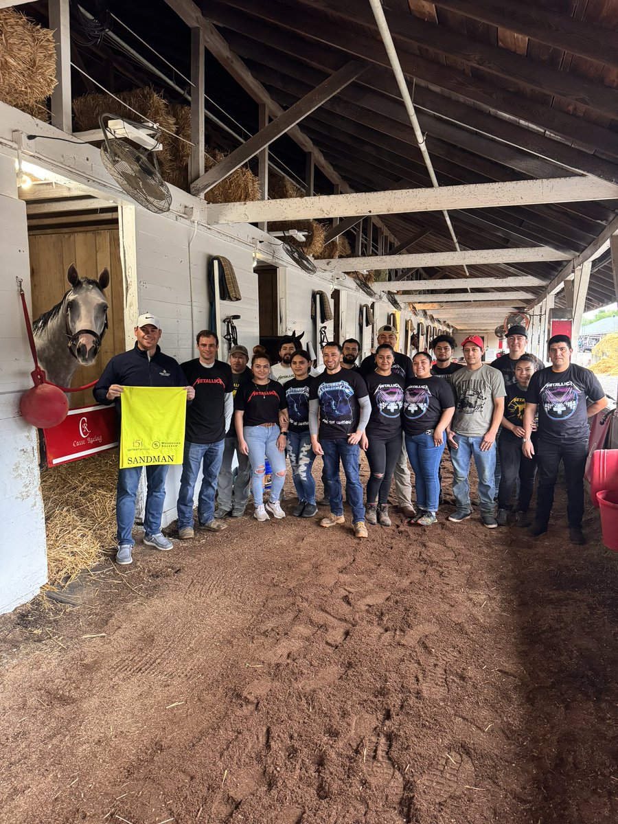 Samantha Bussanich (@sbussanich) on Twitter photo Many thanks to <a href="/Metallica/">Metallica</a> for outfitting our entire barn with gear!
LET’S GO SANDMAN 💪🏼
<a href="/westpointtbred/">West Point Tbred</a> <a href="/DJ_Stable/">DJ Stable</a> <a href="/markecasse/">Mark Casse</a> Many thanks to <a href="/Metallica/">Metallica</a> for outfitting our entire barn with gear!
LET’S GO SANDMAN 💪🏼
<a href="/westpointtbred/">West Point Tbred</a> <a href="/DJ_Stable/">DJ Stable</a> <a href="/markecasse/">Mark Casse</a>