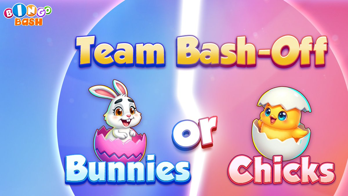 PlayBingoBash's tweet photo. 🎁 FREEBIE ALERT! 🐰🐣 It’s Bunnies vs. Chicks in the ultimate Bash-Off! 💥
Which team are YOU on—Team BUNNIES or Team CHICKS?
Drop your pick in the comments and snag a festive surprise! 🎉
FREEBIE▶️ https://t.co/SdiaN5Y06b
#BunnyBash #BingoBash #Easter https://t.co/Yl4FEc2zba