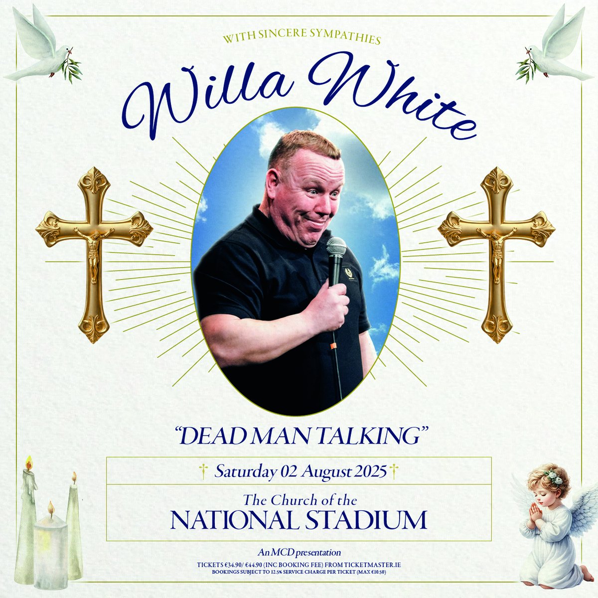 Ticketmaster Ireland (@ticketmasterire) on Twitter photo ๐Following sold-out shows across 2024, Dublin comedian Willa White debuts a brand-new show 'Dead Man Talking' at <a href="/NationalStad/">National Stadium</a>, Dublin on Saturday 2 August 2025.
๐๏ธTickets on sale Friday at 10am bit.ly/42zCXBv ๐Following sold-out shows across 2024, Dublin comedian Willa White debuts a brand-new show 'Dead Man Talking' at <a href="/NationalStad/">National Stadium</a>, Dublin on Saturday 2 August 2025.
๐๏ธTickets on sale Friday at 10am bit.ly/42zCXBv