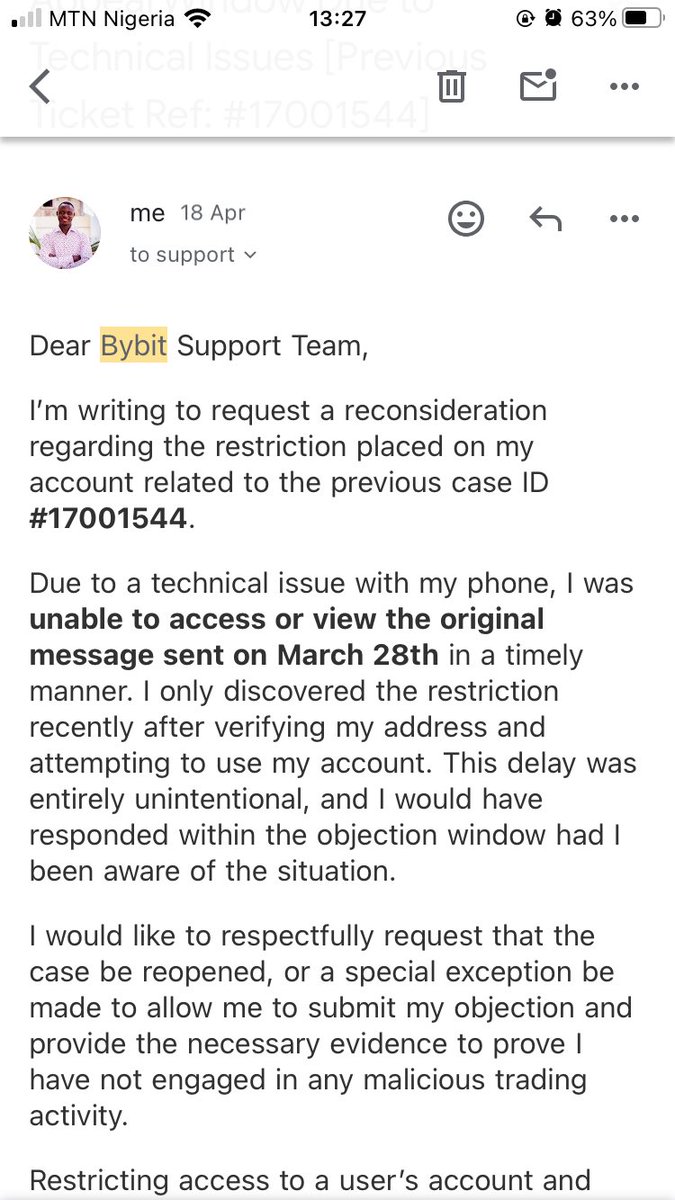 _moh_wab's tweet photo. @Bybit_Official 🚨 @Bybit_Official is holding my funds with no chance to appeal.
🔒 Account was restricted BEFORE I deposited.
💰 Now they won’t let me withdraw newly added funds.
📩 They only sent 1 email in March, no reminders, no evidence shared.

Pls RT &amp; tag @Bybit_Official
#crypto #Bybit https://t.co/N3SEjzixNS