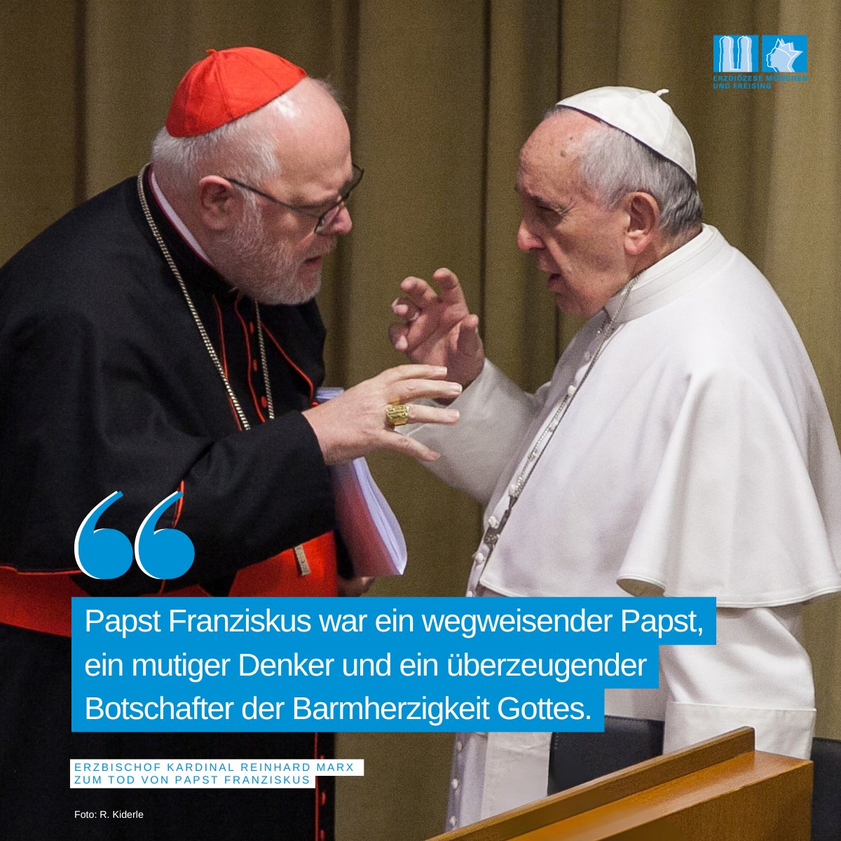 #Papst #Franziskus ist heute Morgen gestorben. Kardinal #Marx erklärt: "Seine Ideen, seine klare Sicht auf die Dinge und seine herzliche Offenheit werden nicht nur mir fehlen. Dieser Papst war ein großes Geschenk für die Kirche und die Welt." Der #Nachruf: kurzlinks.de/puyy