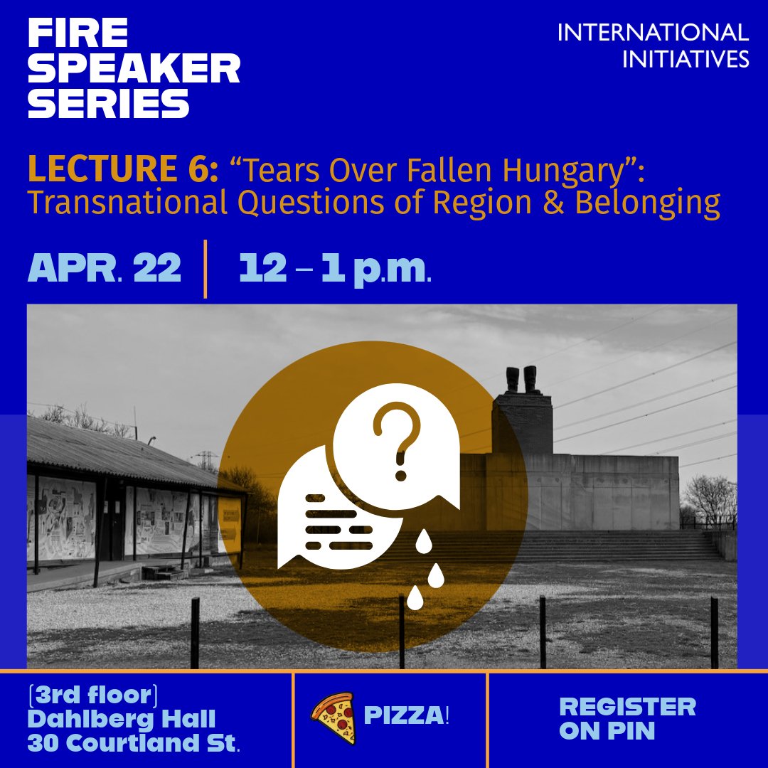 Join us on Tuesday! Supported by a FIRE mini-grant, this project examines how Hungarian and southern U.S. histories of region, race, and belonging have mutually informed one another in literary and cultural spheres.