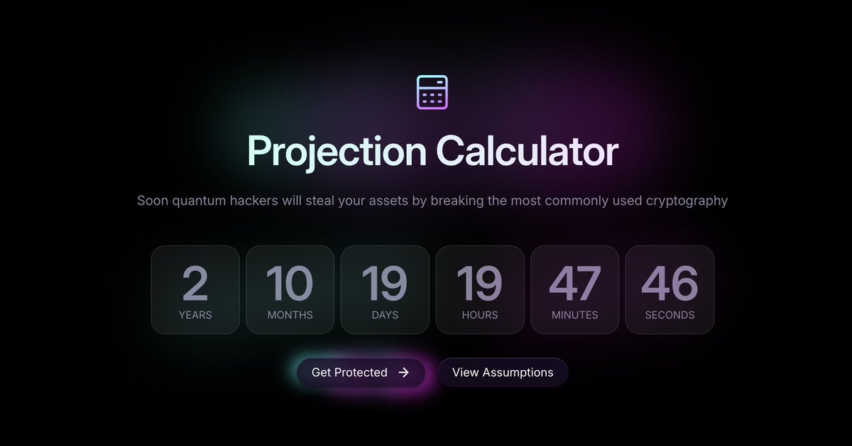 OrangeDAOxyz's tweet image. Quip is an @ Orange DAO W25 startup.

Quip is frictionlessly protecting your crypto from quantum computer hackers. It is a quantum-resistant &amp;amp; cross-chain interlink preventing every type of quantum attack on any host chain.

Founded by @cadillion, follow along at @quipnetwork